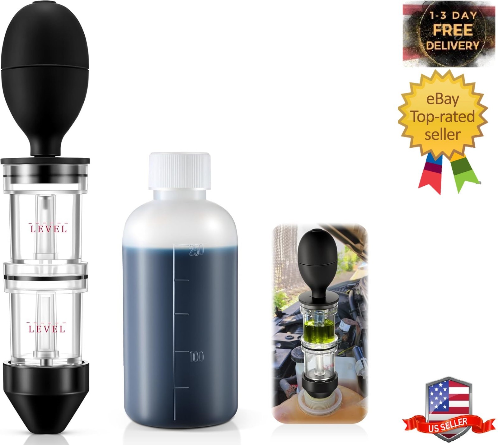 Head Gasket Tester Combustion Leak Test Kit with 8.5Oz Testing Fluid and Univers