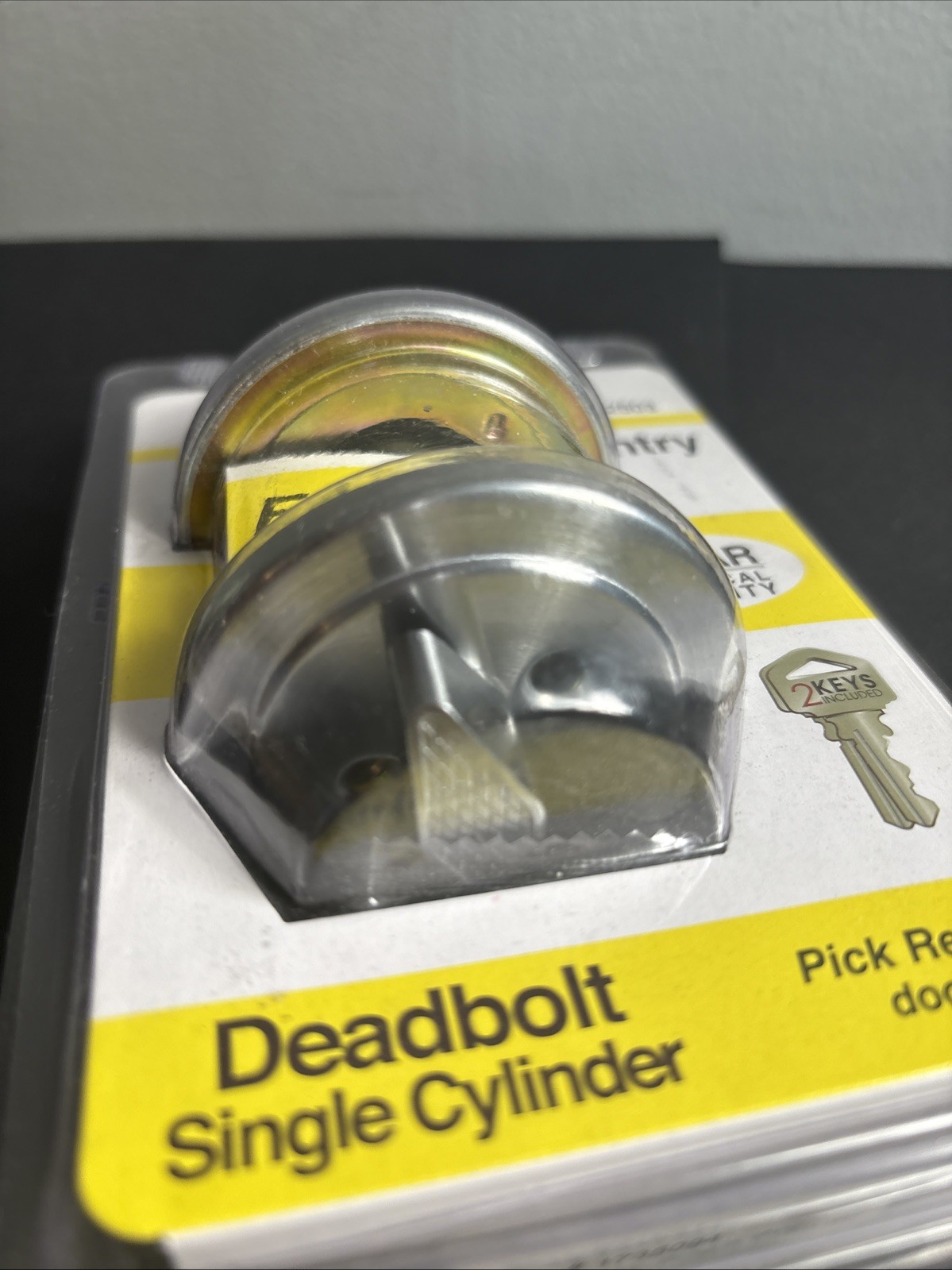 Atlas Home Security Deadbolt Single Cylinder Satin Chrome