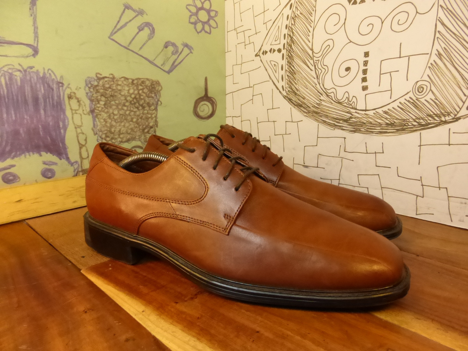Rockport Brown Leather Oxfords Men's 10.5M #APM1208F Awesome Leather