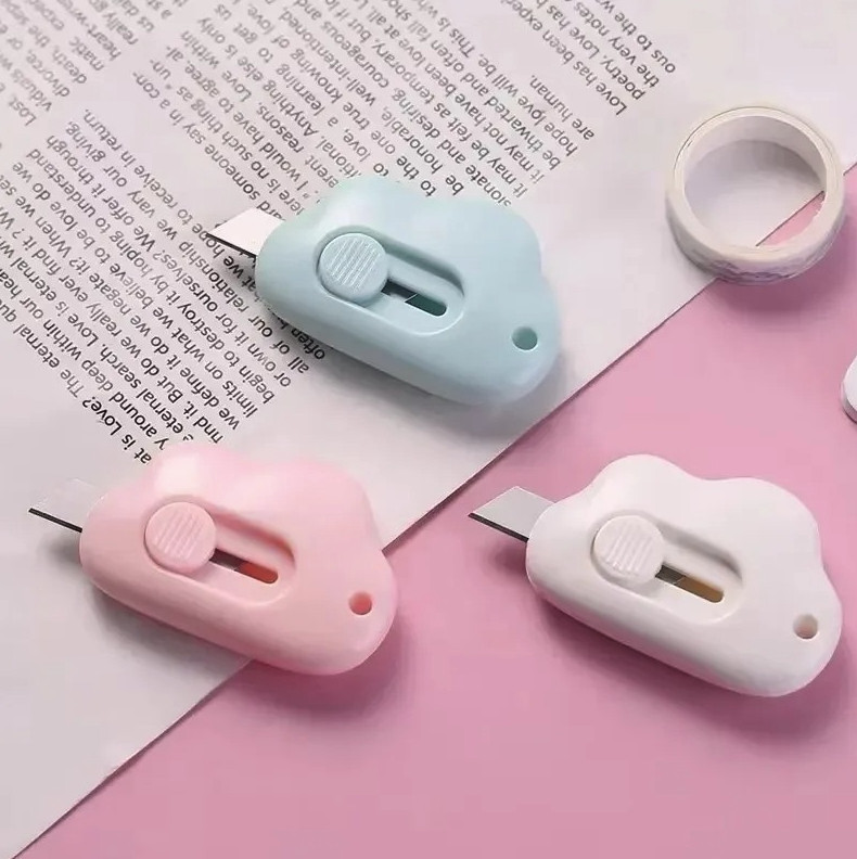 2pcs Cute Rabbit Cloud Mini Utility Knife Portable Paper Cutter - NEW