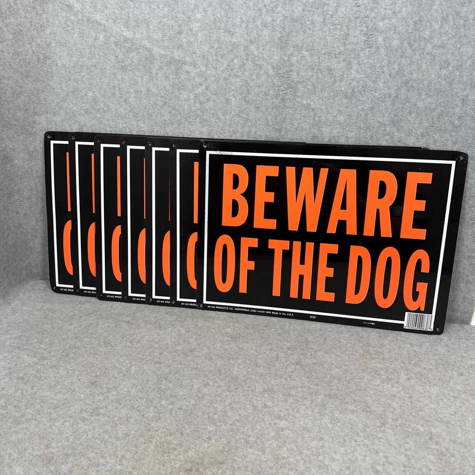 Aluminum 10" x 14" BEWARE OF THE DOG Signs - Pack of 7 HY-KO 838