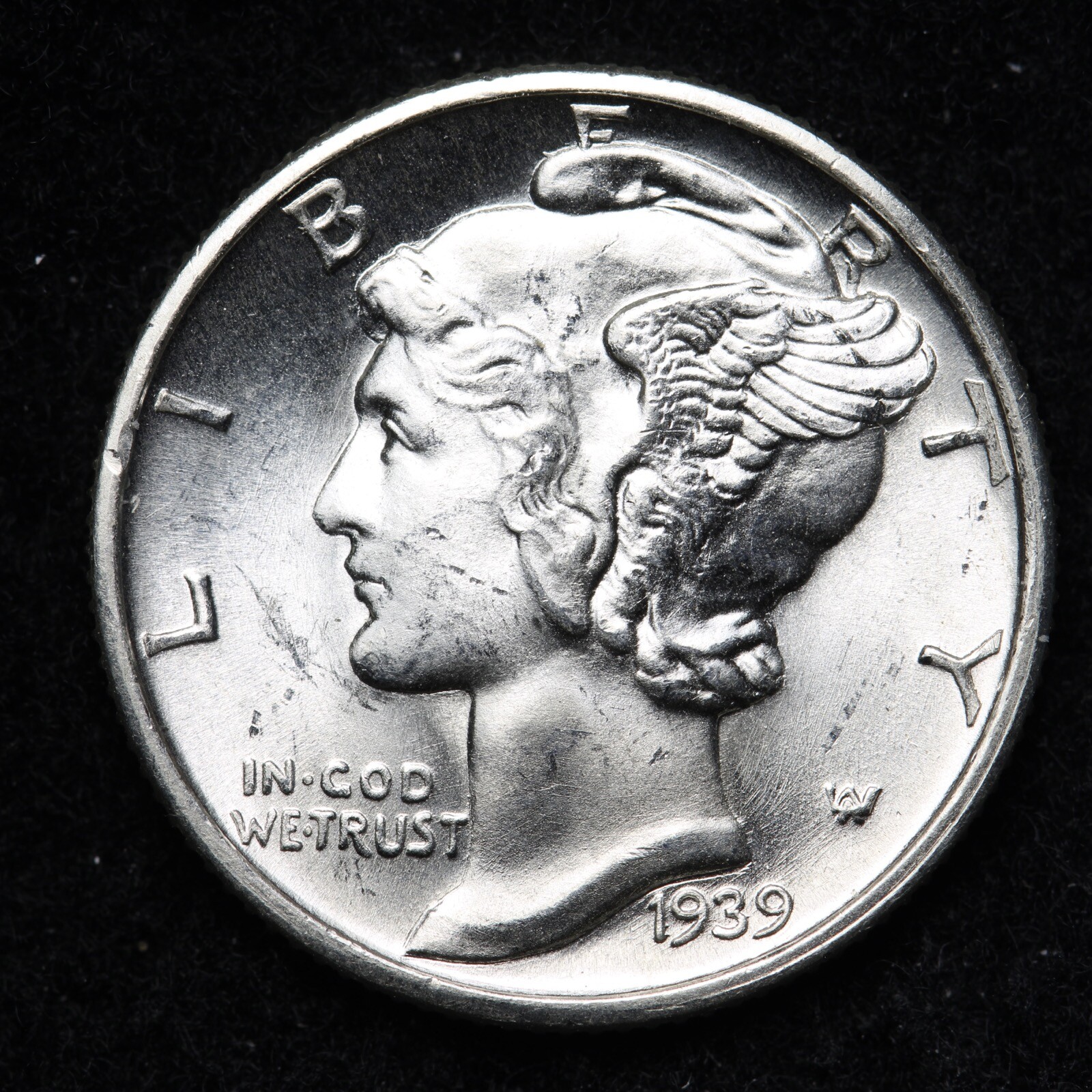 1939-D Mercury Silver Dime CHOICE BU *UNCIRCULATED* MS E296 WCP