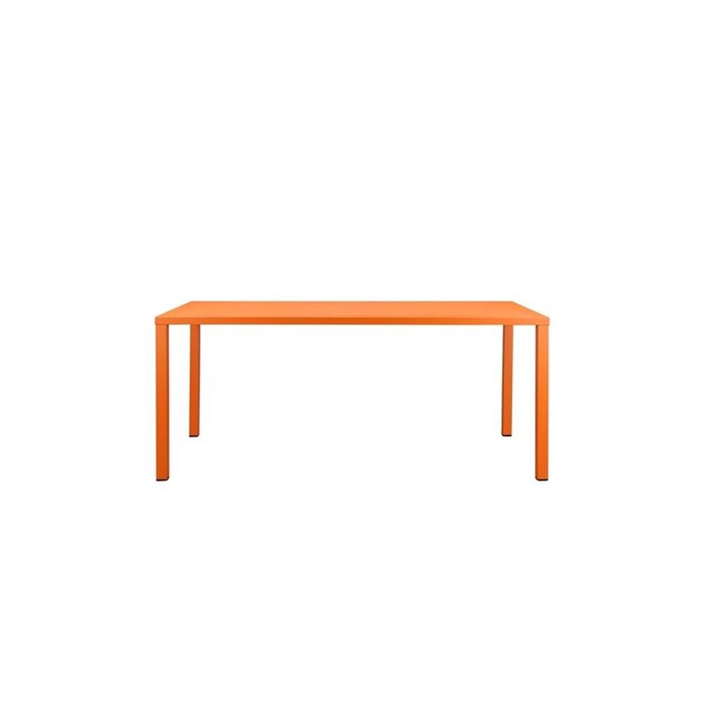 Pangea Home Miami Modern Aluminum Frame Patio Dining Table in Orange