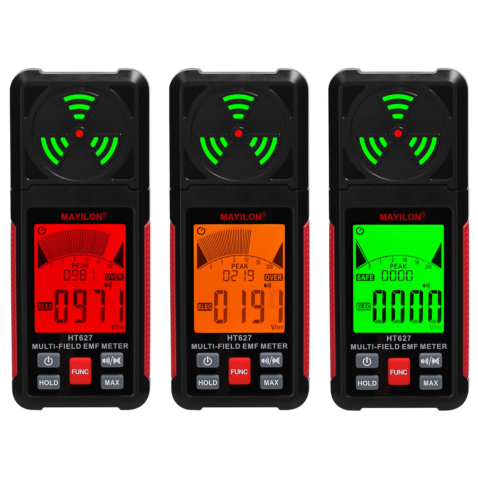MAYILON Handheld EMF Meter Portable Electromagnetic Radiation Detector V1