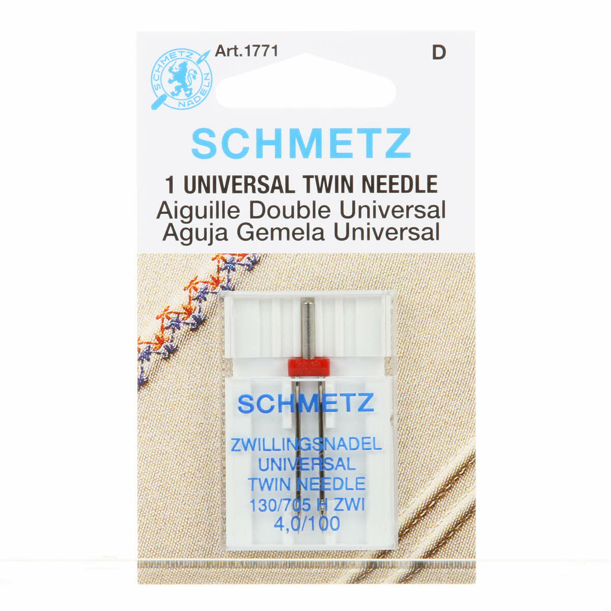 Schmetz Twin Machine Needle Size 4.0mm/100 1ct