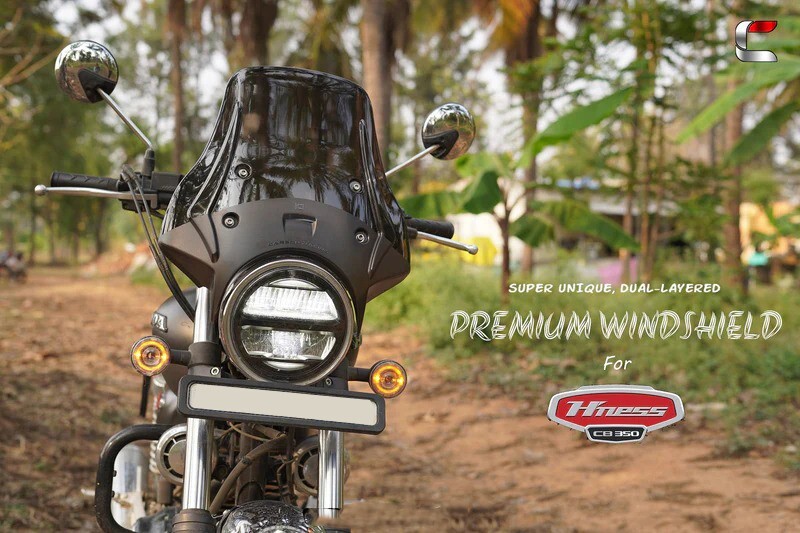 Fit For HONDA H'NESS CB 350 "Touring Smoked Windshield Screen Kit"