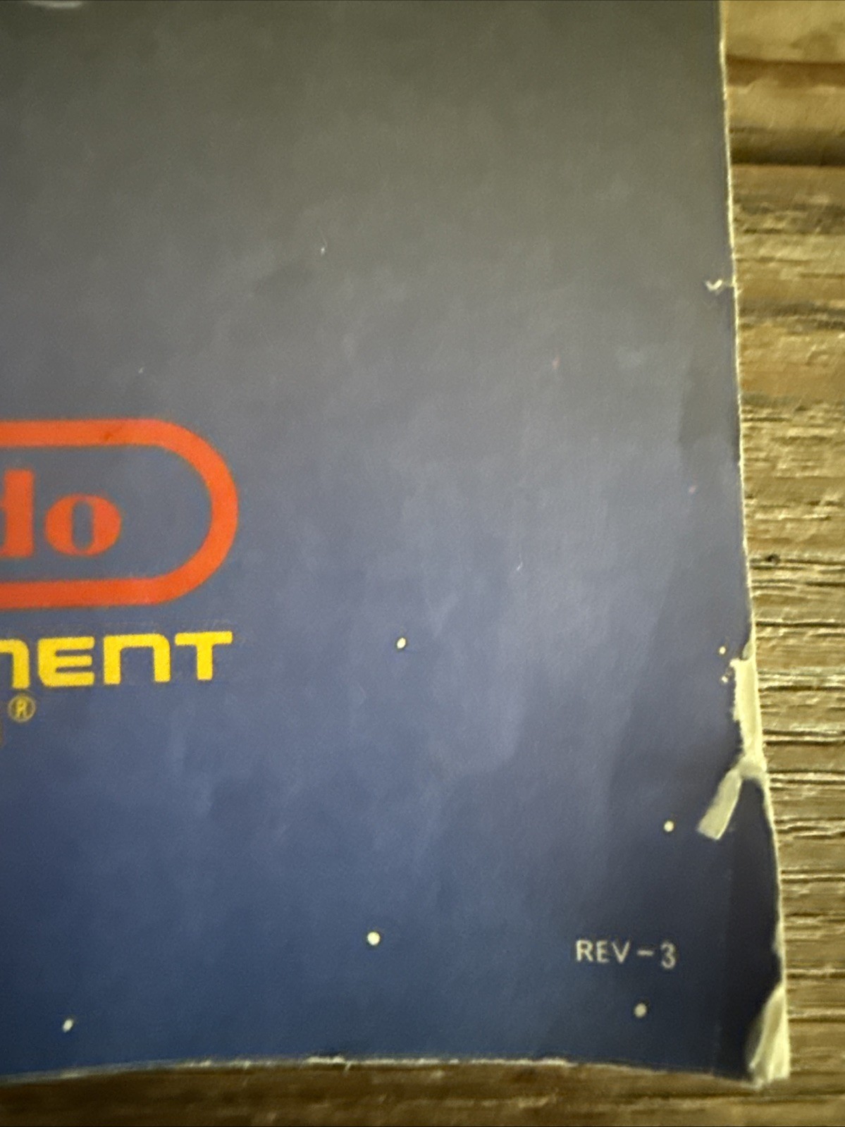 Vintage Nintendo NES Console Control Deck Manual Only Rev-3