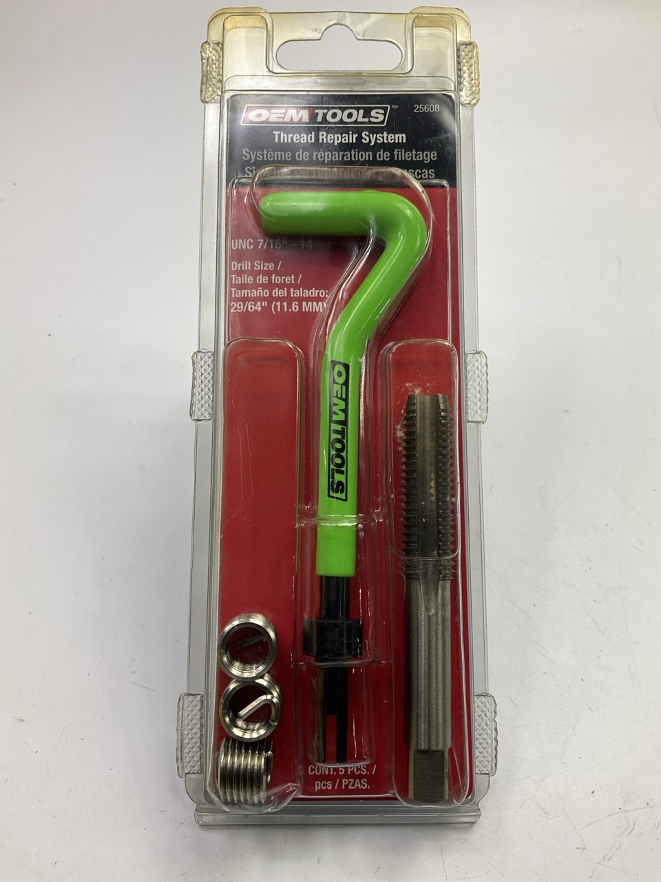 OEM Tools 25608 Permanent Thread Repair Kit SAE Size: 7/16"-14  (7/16 Inch)
