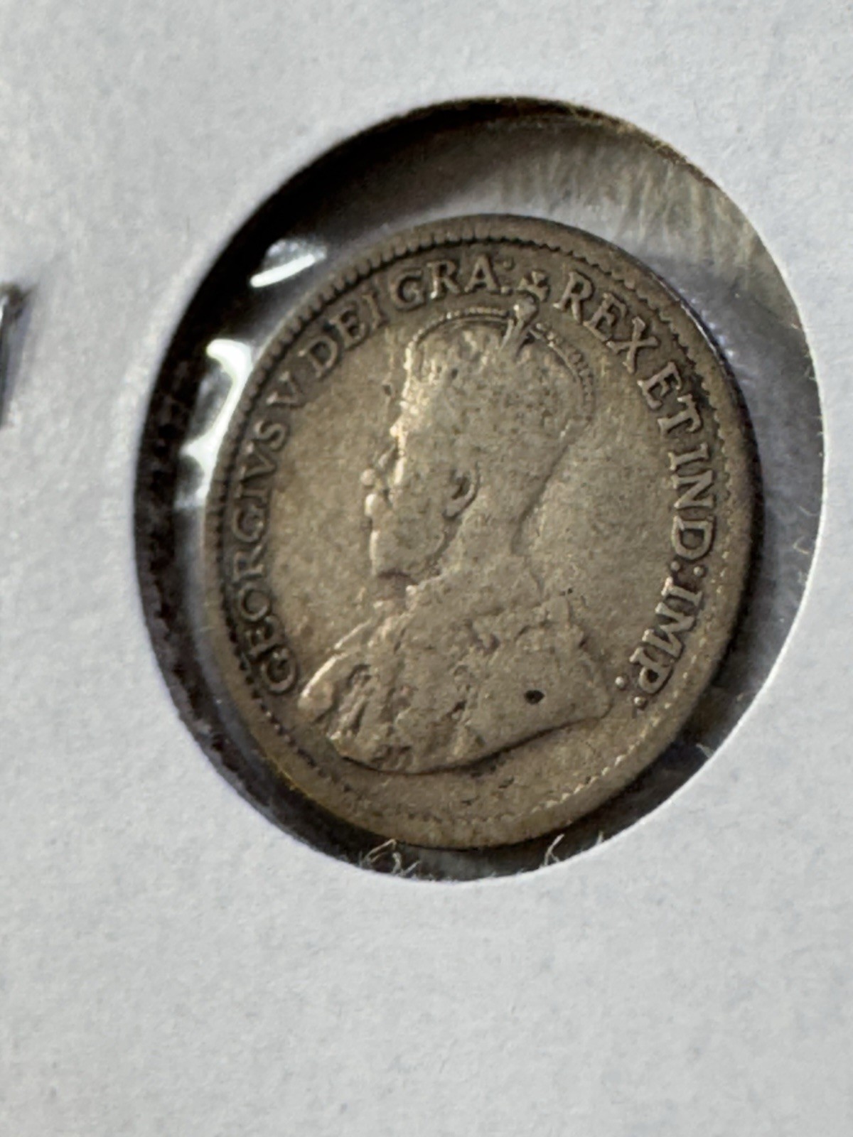 1912 Canada 5 Cents Small Silver Coin
