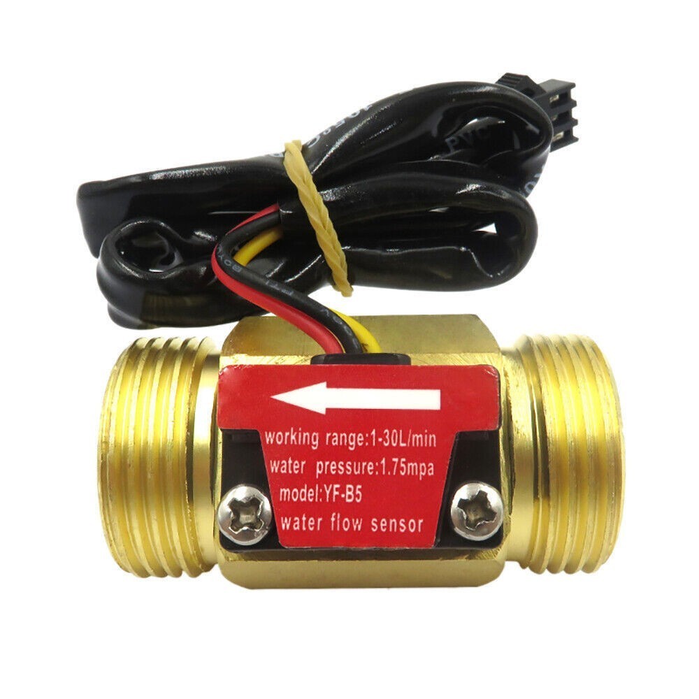 Thread Hall Effect Flow Sensor Switch Flow Meter G1/2" 3/4" 1" NEW