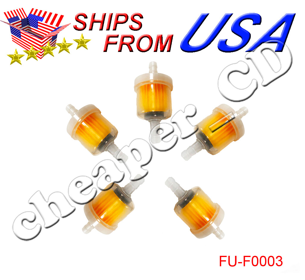 5 Pieces Inline Fuel Gas Filter atv Motorcycle Engine Quad Custom 50cc 150cc