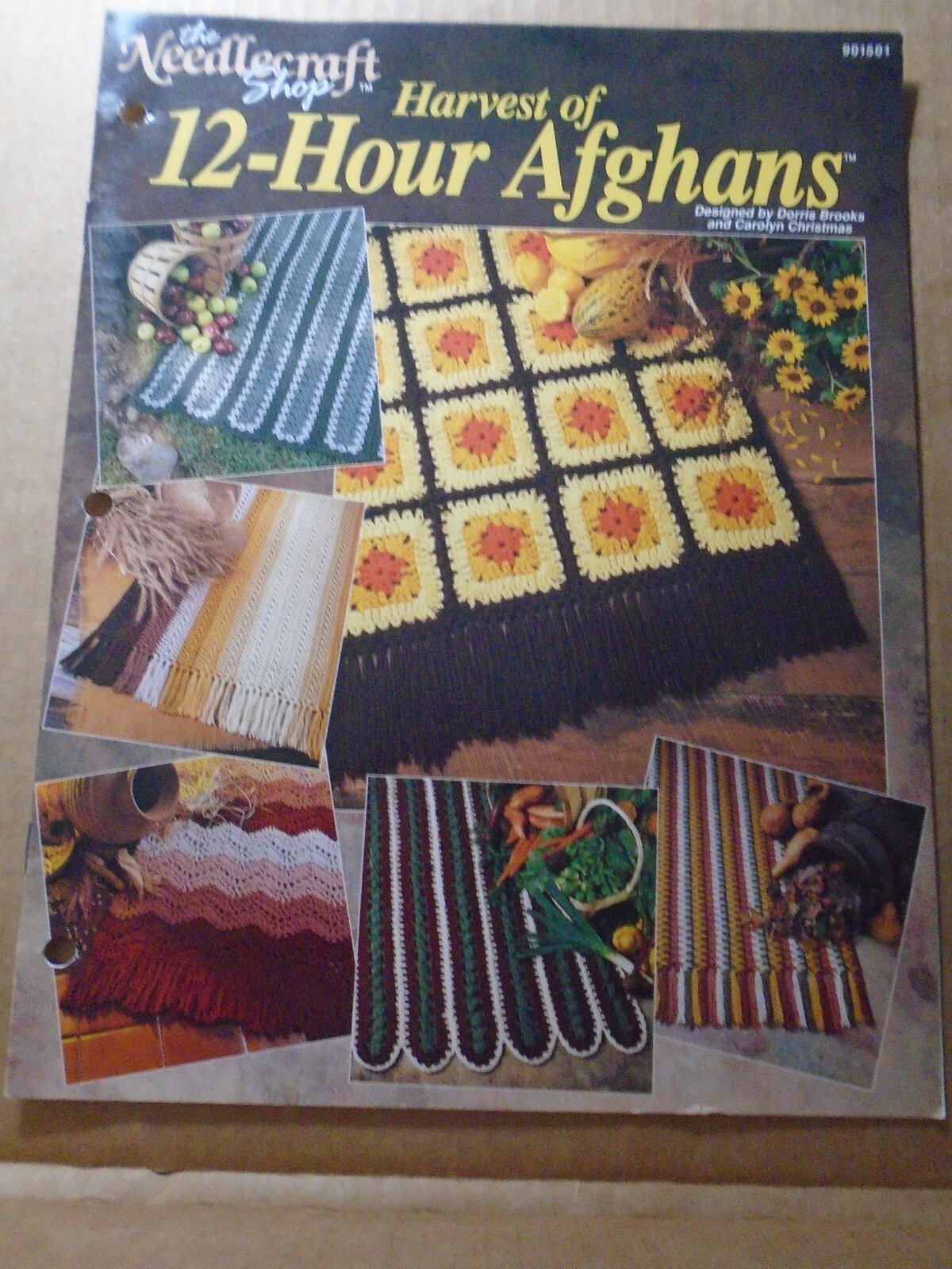HARVEST OF 12 HOUR AFGHANS 6 DESIGNS CROCHET PATTERN BOOK