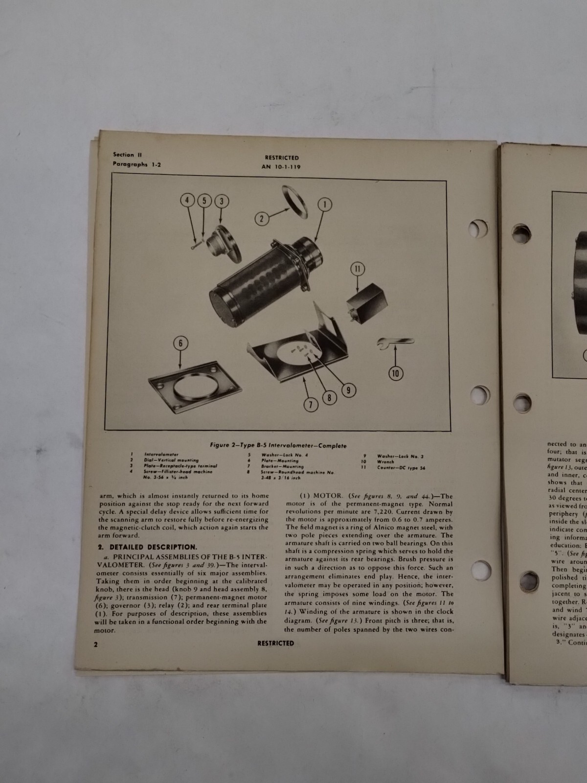 Automatic Electric Co. Intervalometer Type B-5 Handbook of Instructions/Parts
