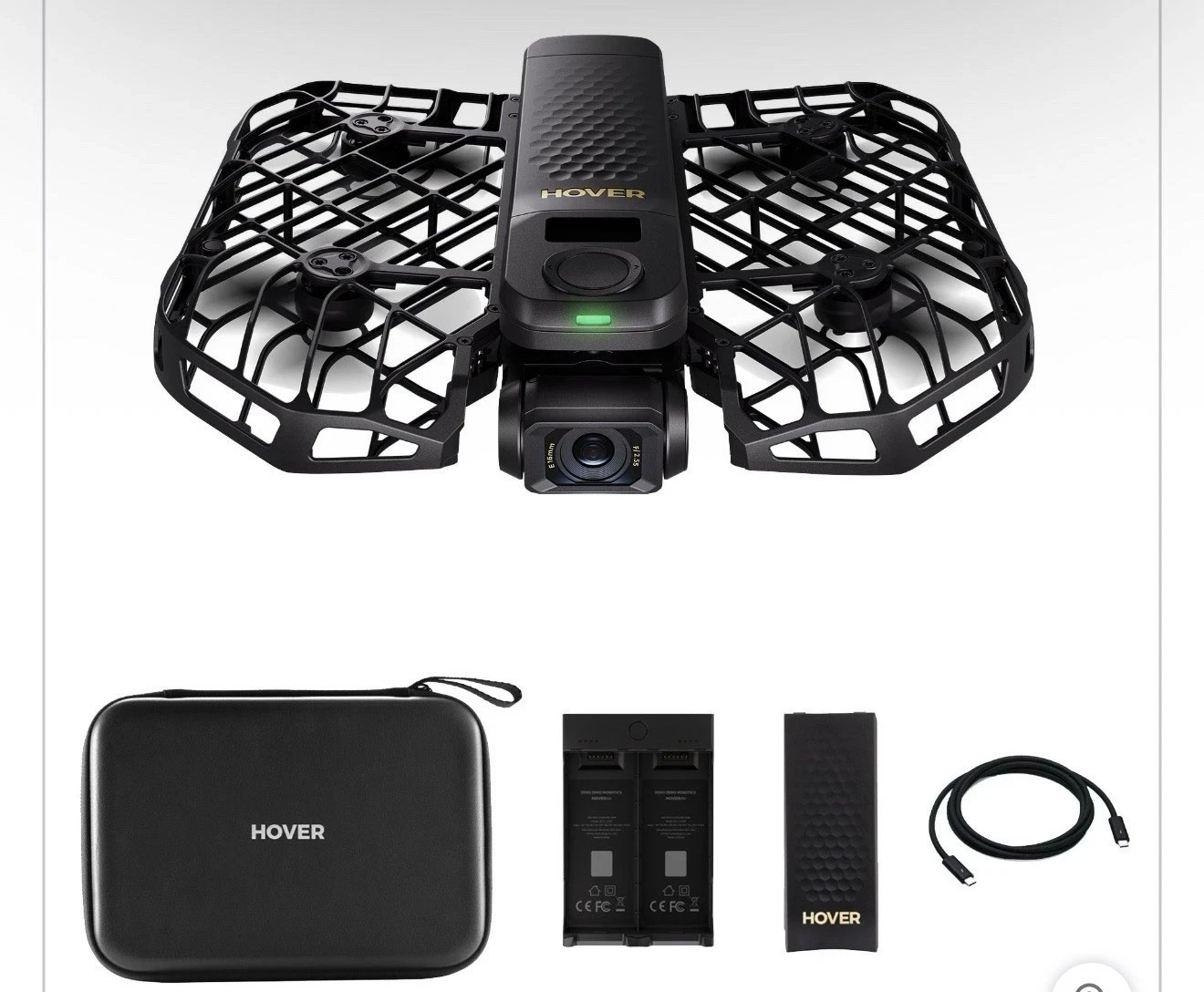 HOVERAir X1 PROMAX 8K Self-Flying  Drone Camera Bundle 2 Batteries + Case NEW