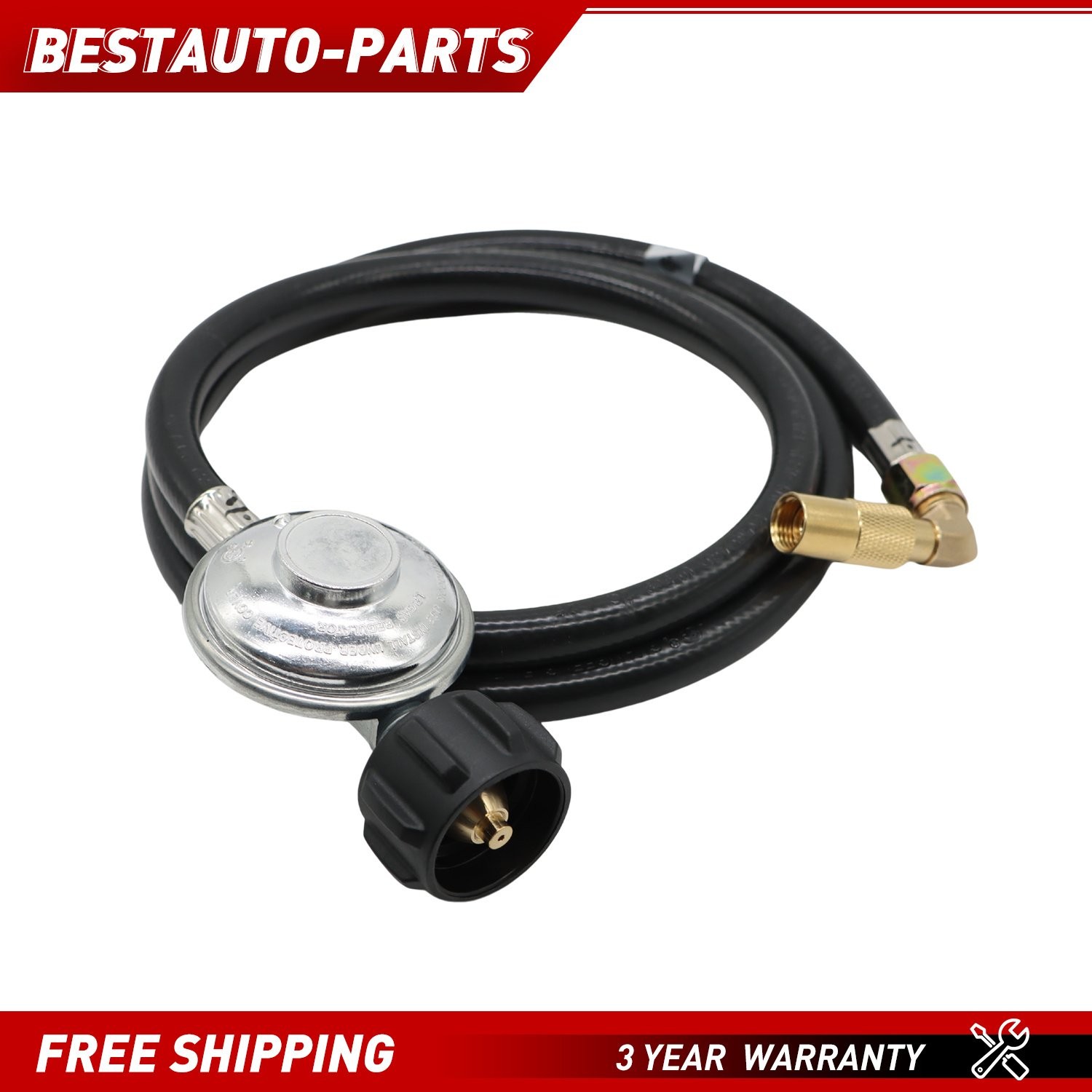 Propane Gas Regulator Hose Elbow Adapter For Blackstone 17" & 22" Griddle US 5FT