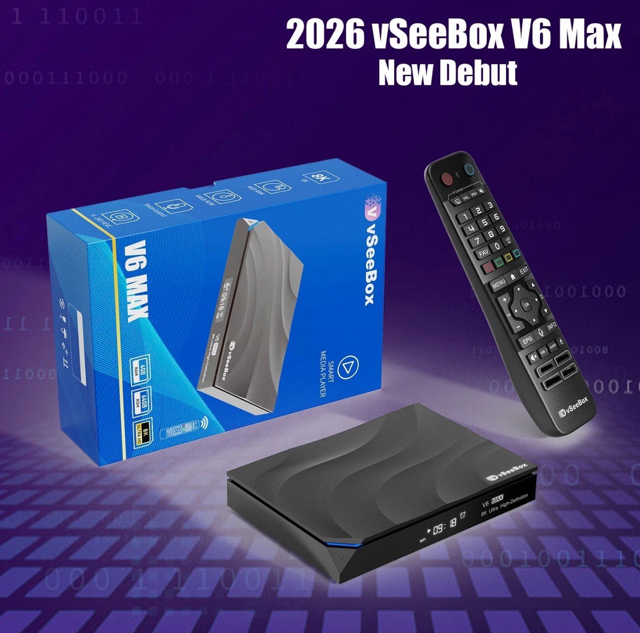 vSeeBox V6 MAX 8K  Certified Distributor/ FAST/FREE SHIPPING