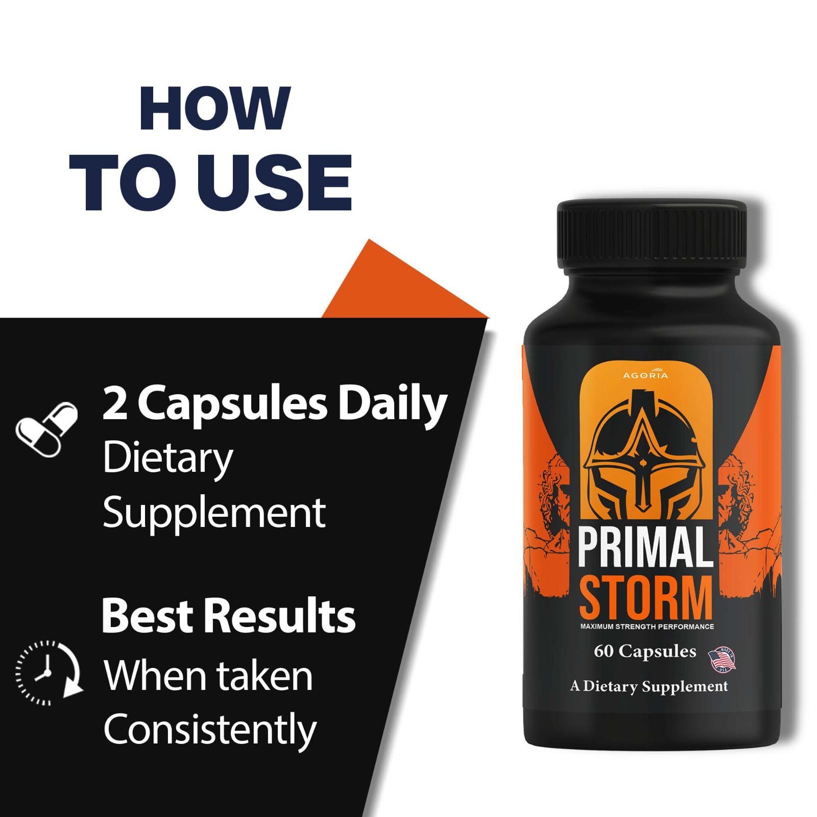 (6 Pack) Primal Storm Performance Support, PrimalStorm Capsules