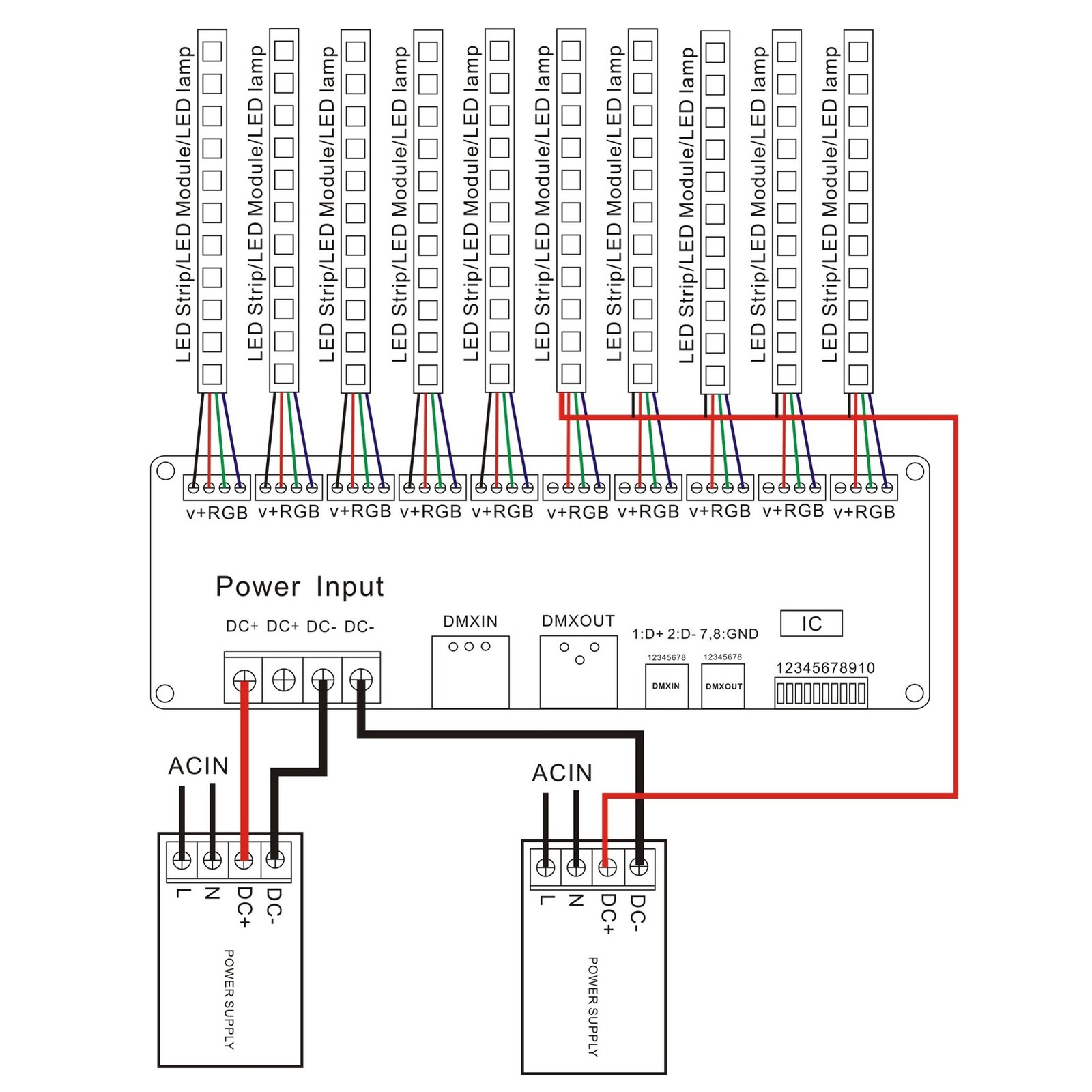 30CH DMX Decoder Efficient LED Control For Professional Lighting Design