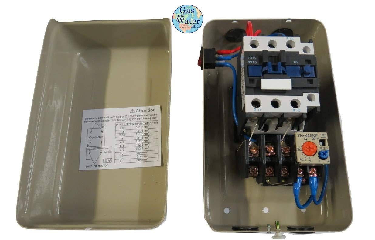 Magnetic Electric Motor Starter Control 5 Hp Single Phase 220/240v 22-34a wit...