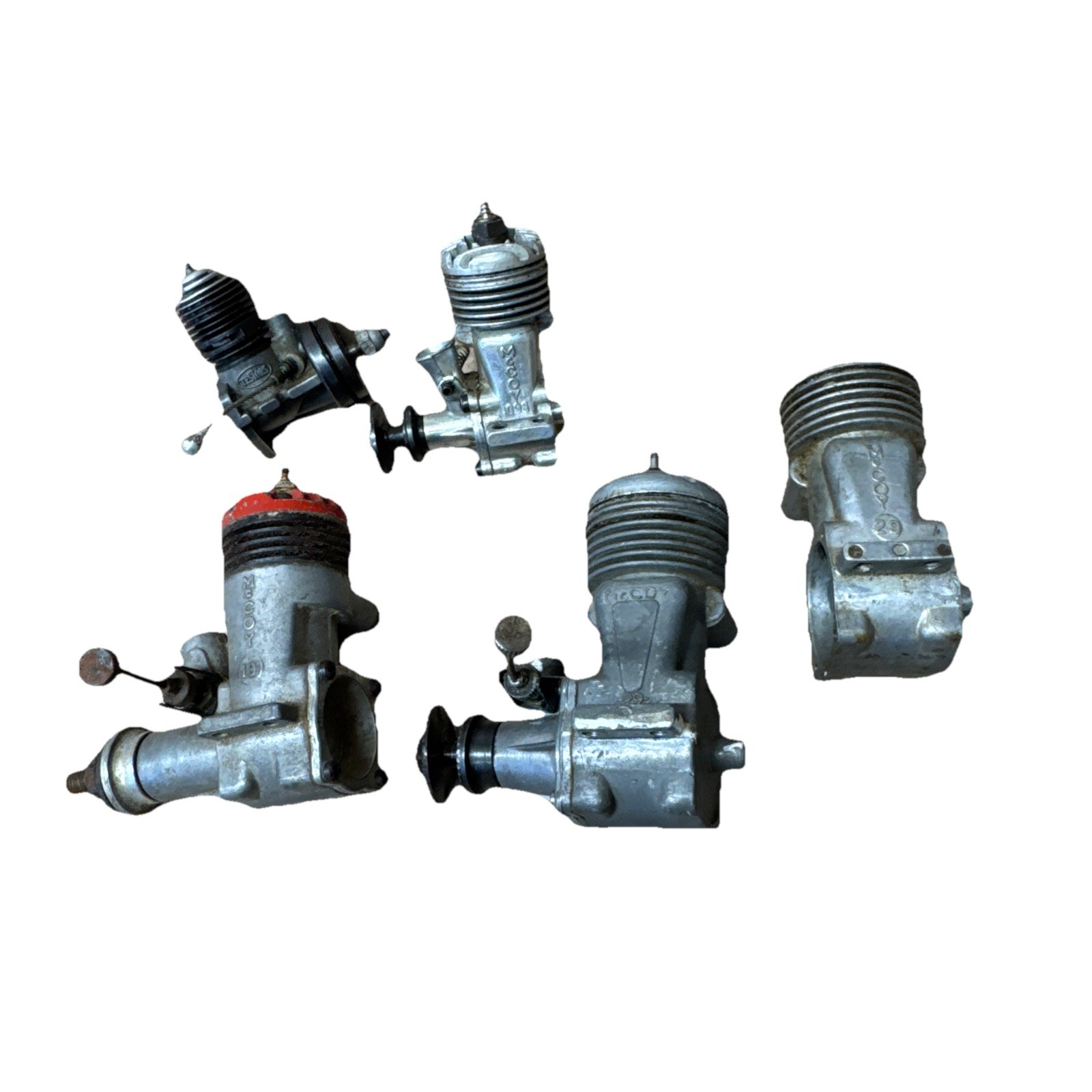 Vintage McCoy 049 .19 .29 .098 Glow FF CL Nitro Model Airplane Engine Lot As Is