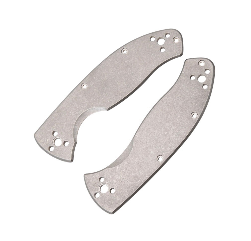 Scikio Custom Spyderco Tenacious Titanium Handle Scales