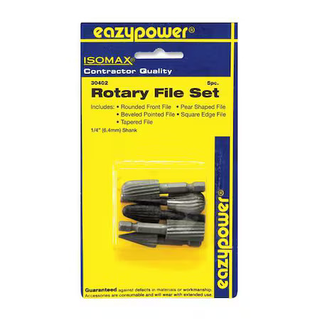 Zoro Select 30402 Rotaryfileset, Tapered;Pear;Round, W:0.5",  30402