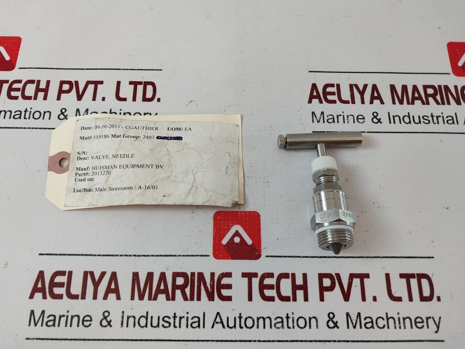 Huisman cap 271 needle valve