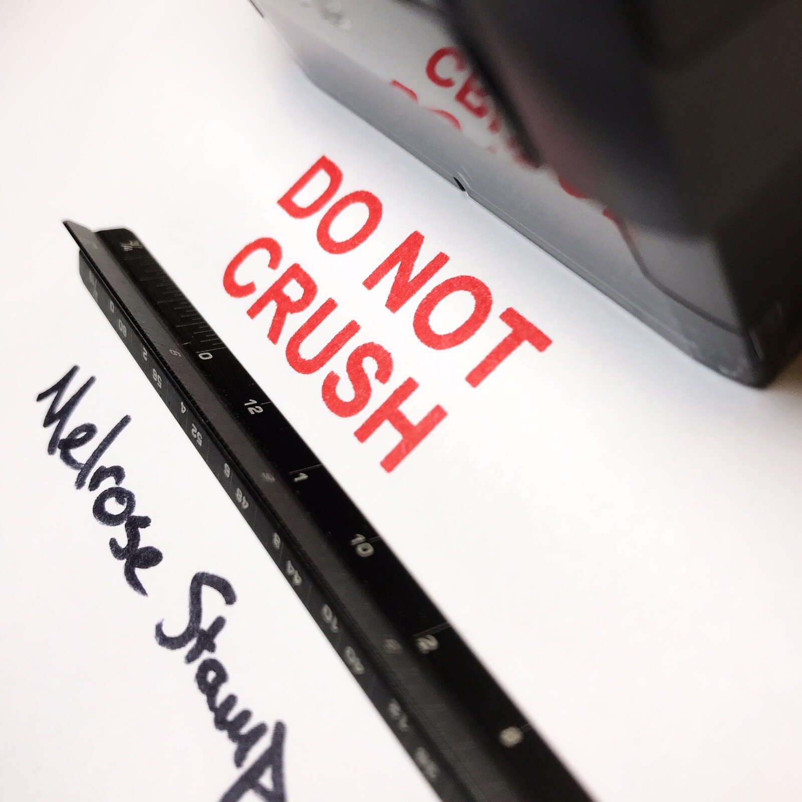 Do Not Crush Rubber Stamp Red Ink Self Inking Ideal 4913