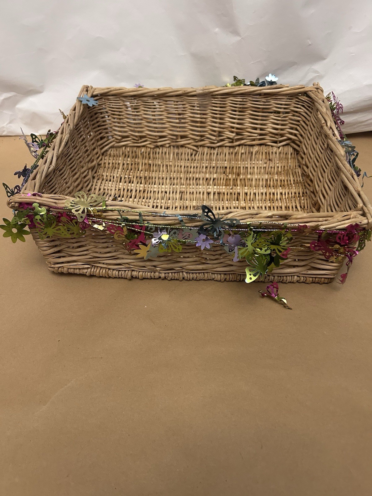 Rectangle wicker weaved basket Made in China
