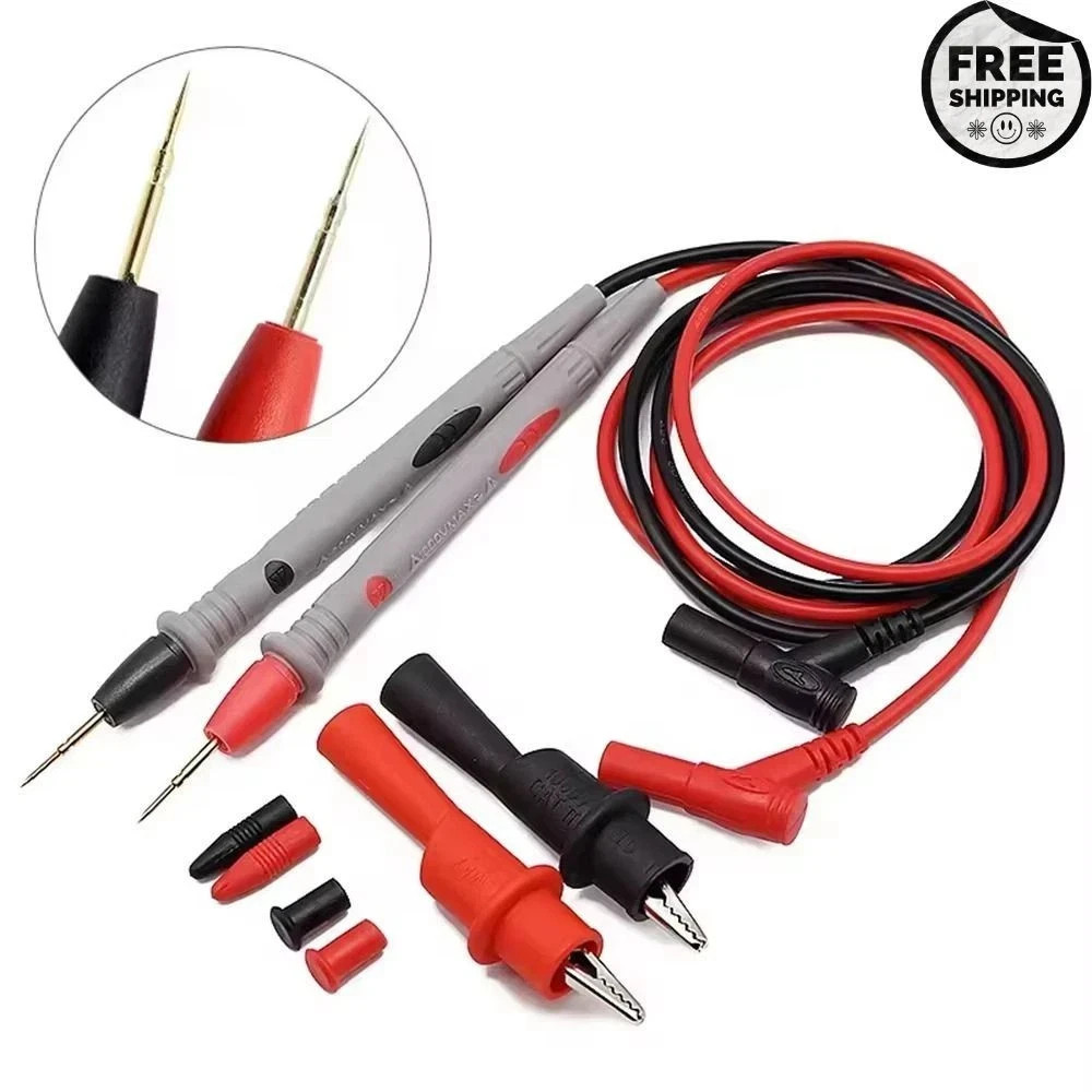Multimeter Test Leads for Fluke Meter Electrical Alligator Clip Probes 1000V 20A