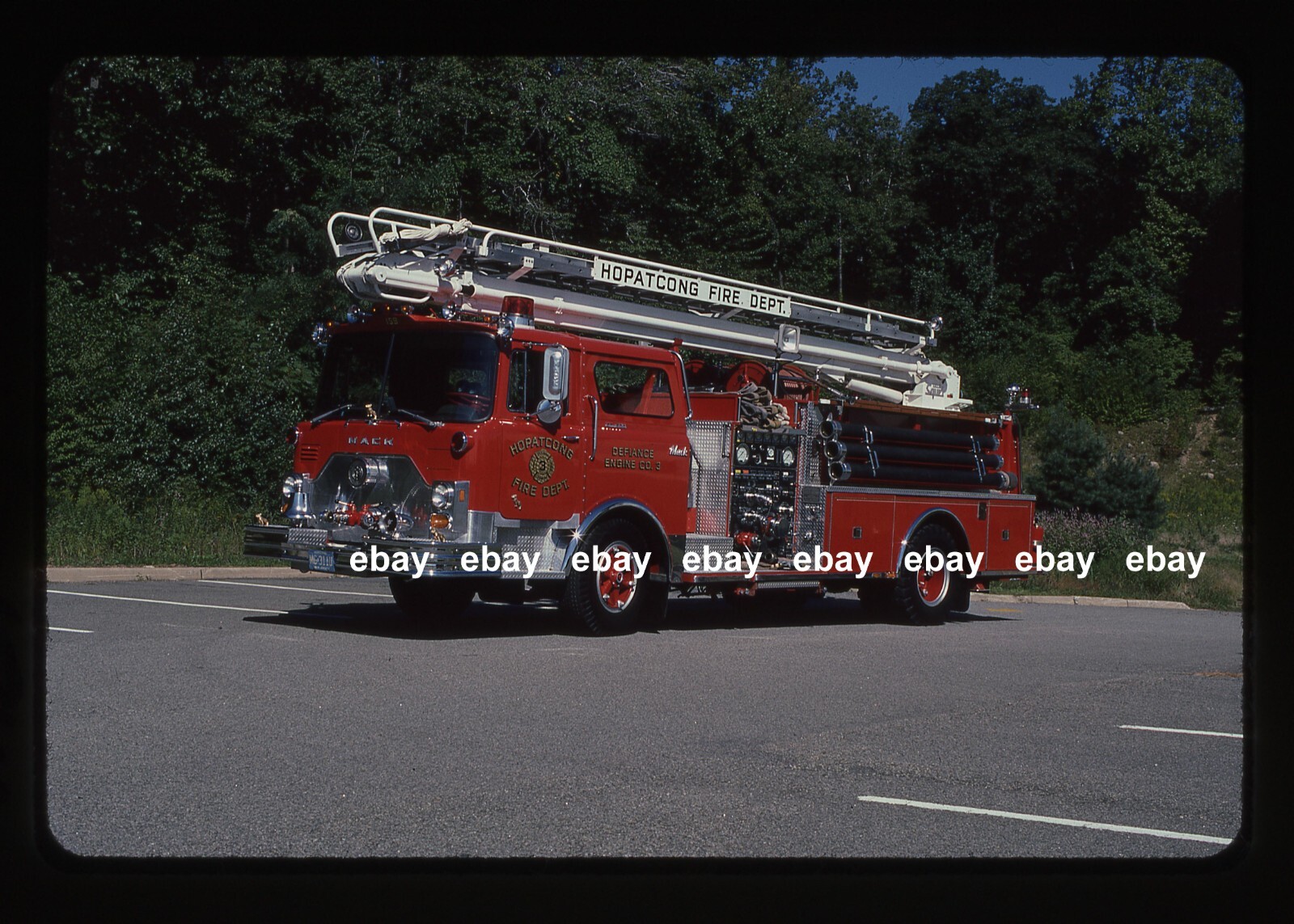 Hopatcong NJ 1984 Mack CF 1984 Pierce 50' TSQ Fire Apparatus Slide