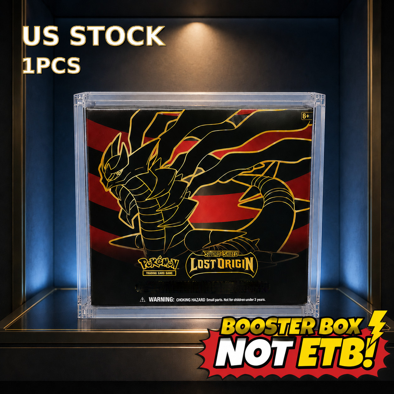 Pokemon Booster Box Protector Acrylic Case Clear Display Magnetic UV Blocking