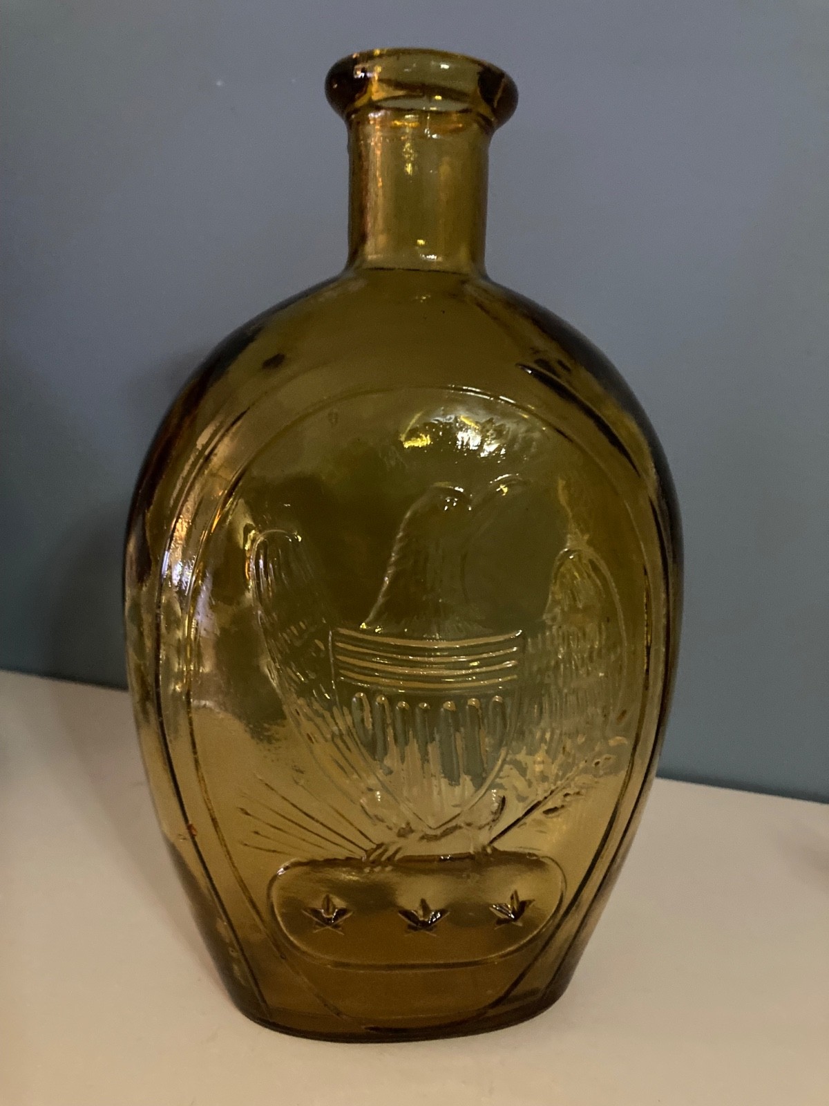 Bubble Glass Bottle - American Eagle and Stars Design