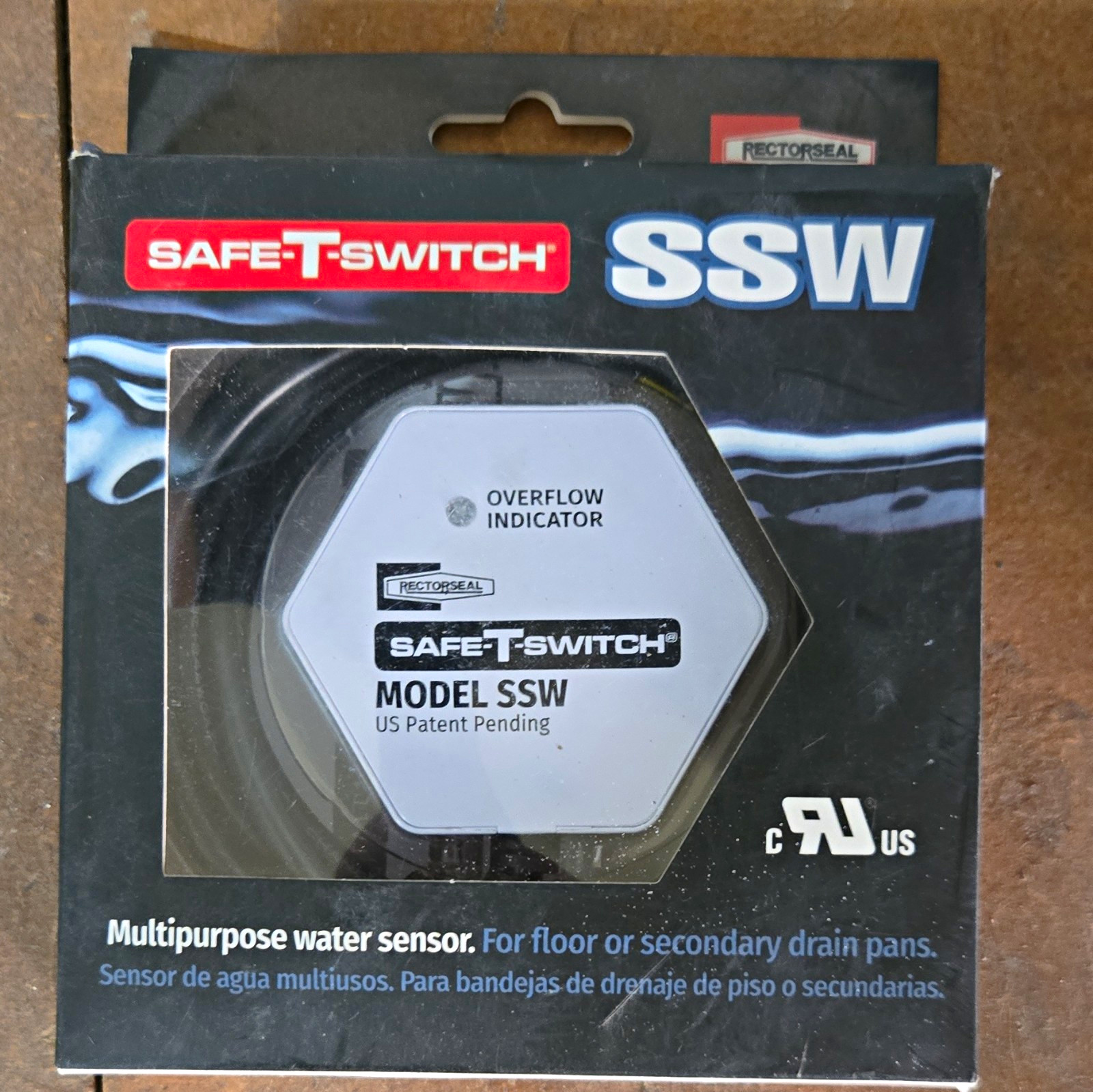 RectorSeal Safe-T-Switch SSW Water Sensor 5 ft Cord White/Black MPN 97092
