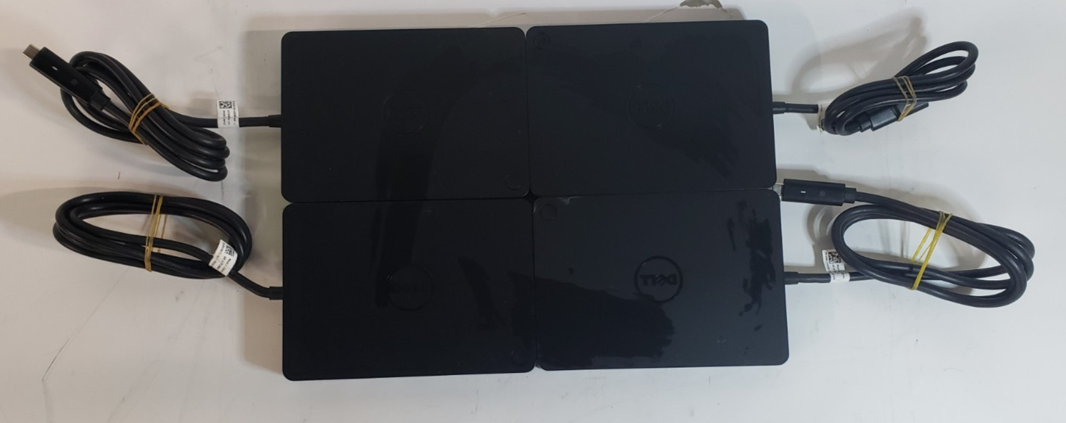 Used Lot of 4 Dell K17A WD15 USB-C Docking Station DELL WD15 K17A TESTED