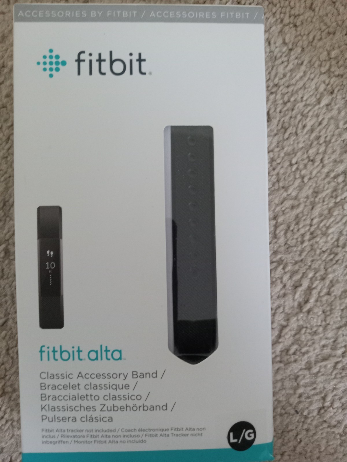 Fitbit Alta Classic Accessory Band Bracelet Large Black --FREE SHIPPING!