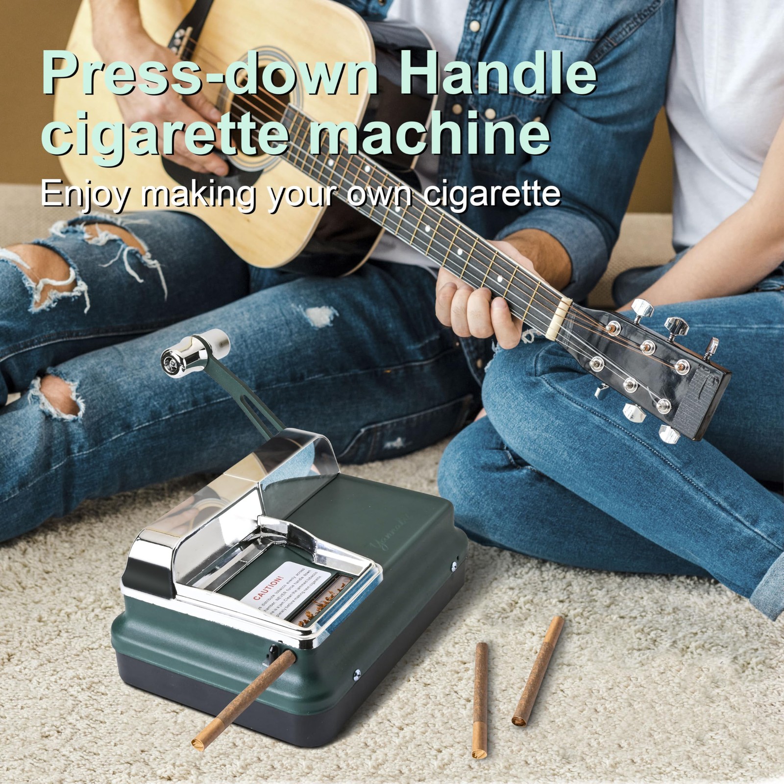 Cigarette Rolling Machine, Manual Cigarette Injector Machine for 8mm Diameter...