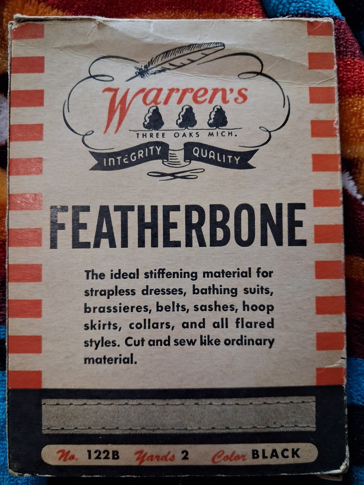 Vintage Warren's Featherbone Is A Collectible Sewing Notion