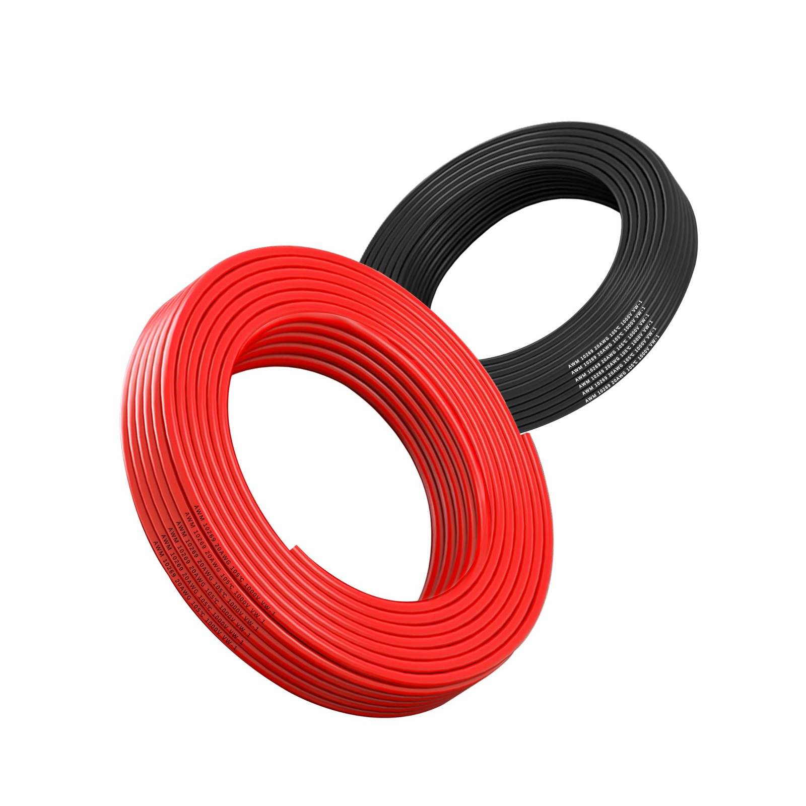 20 Gauge Flexible Electrical Wire 10FT Black and Red 10FT,