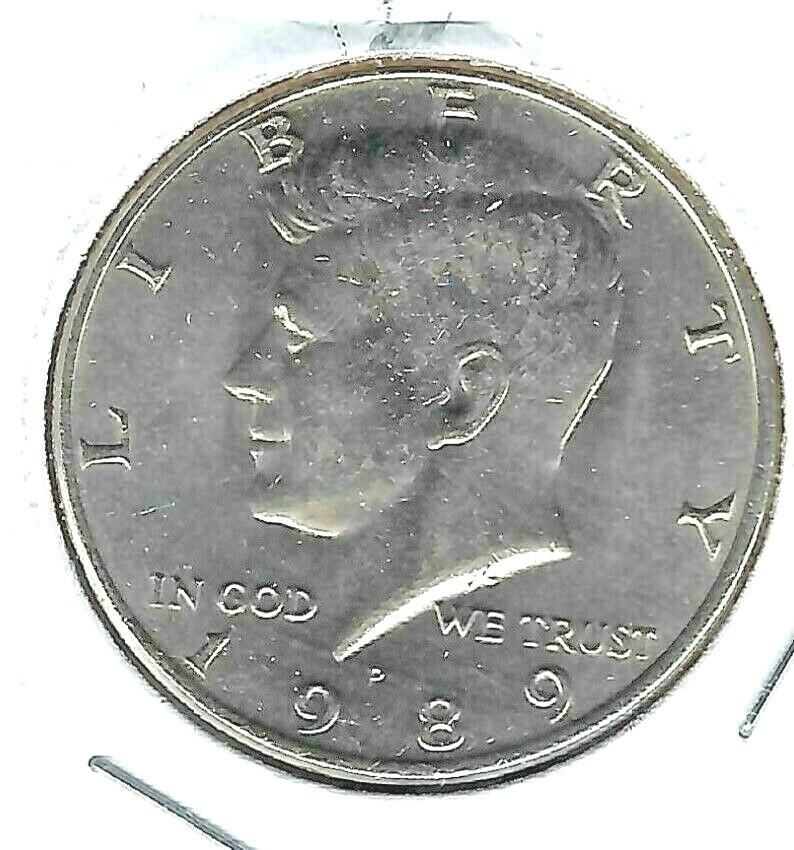 1989-P Philadelphia Circulated Nickel Clad Copper Half Dollar Coin