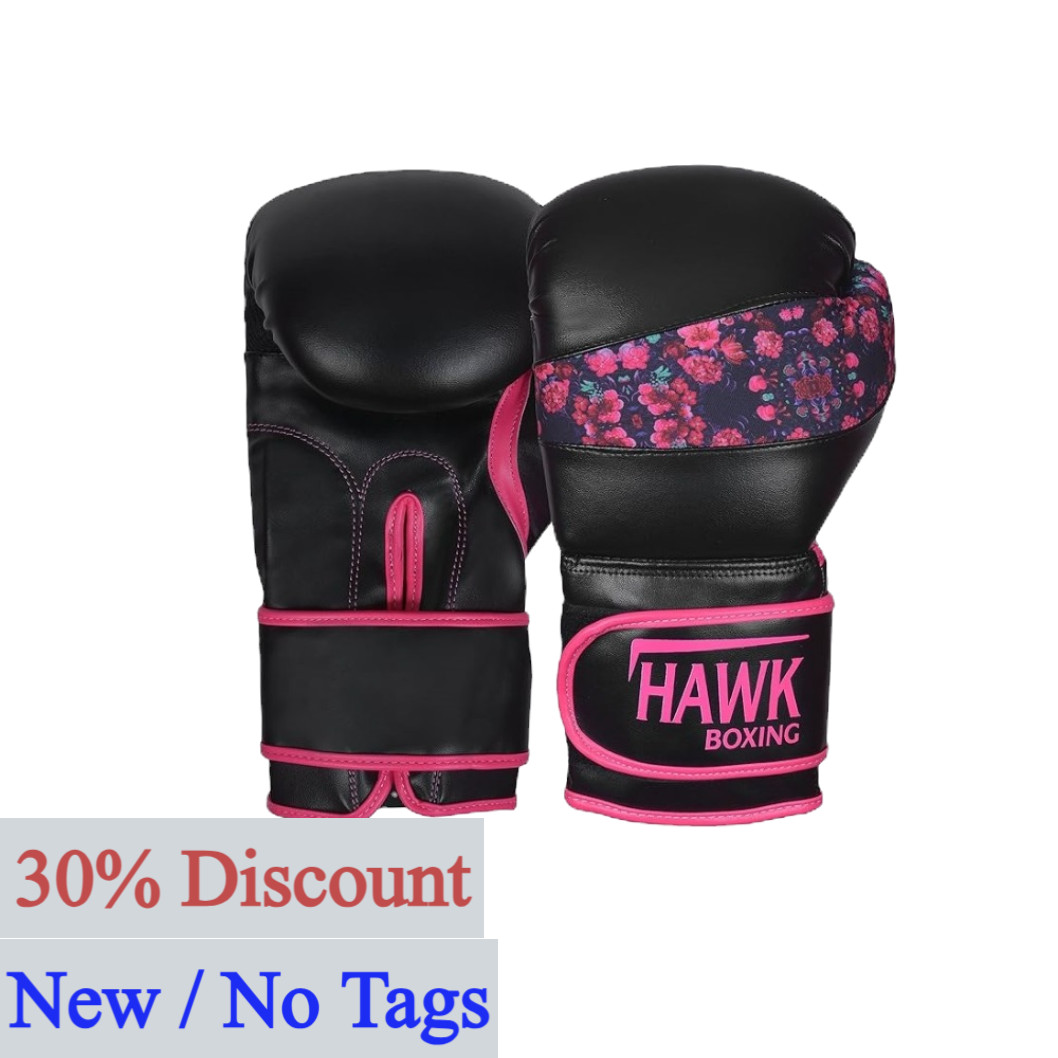 Hawk Pink Boxing Gloves Ladies Women's Flowers Girls Leather