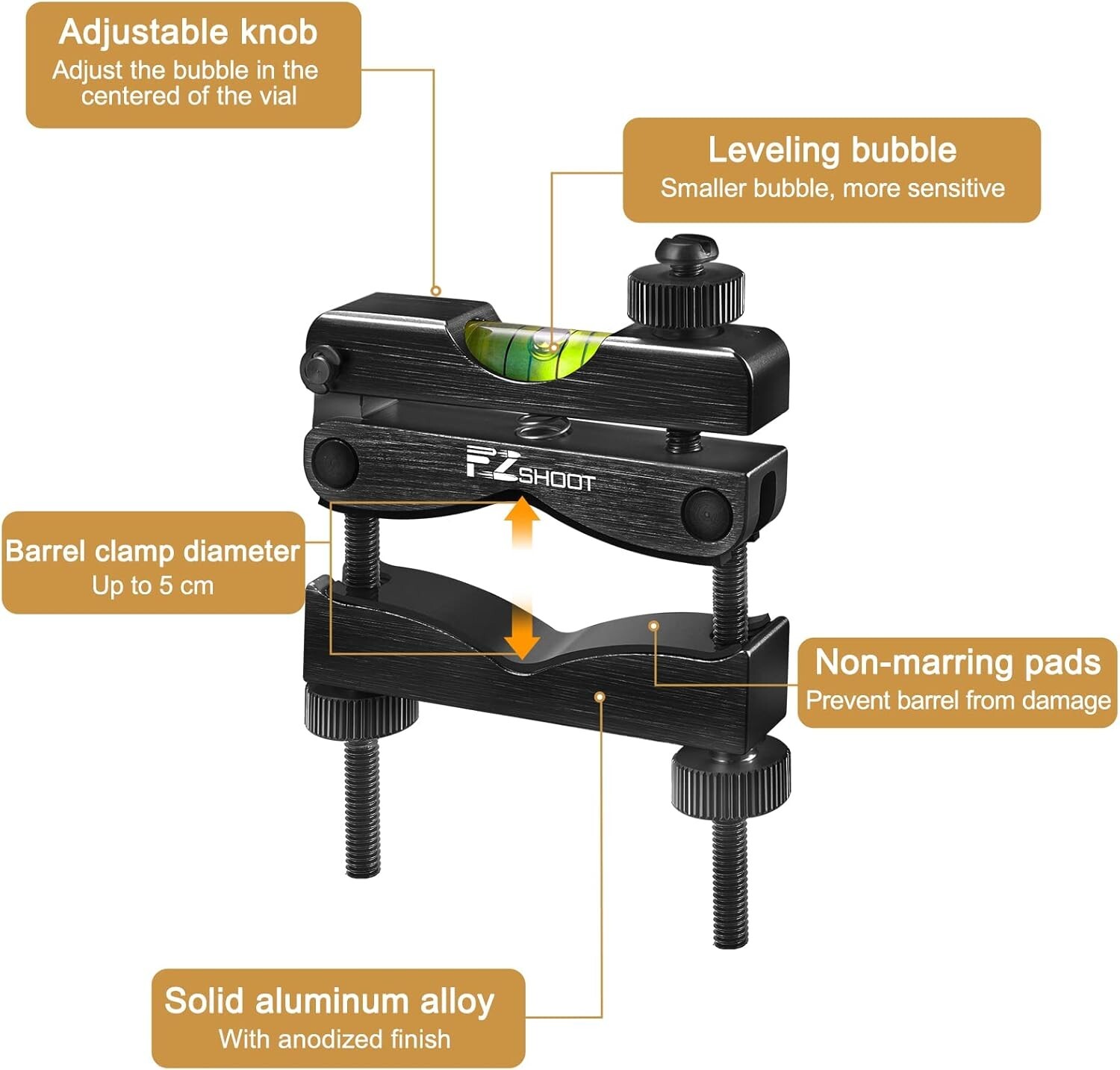 EZshoot Scope Leveling Kit with High-precision Bubble Leveling System, Magnetic
