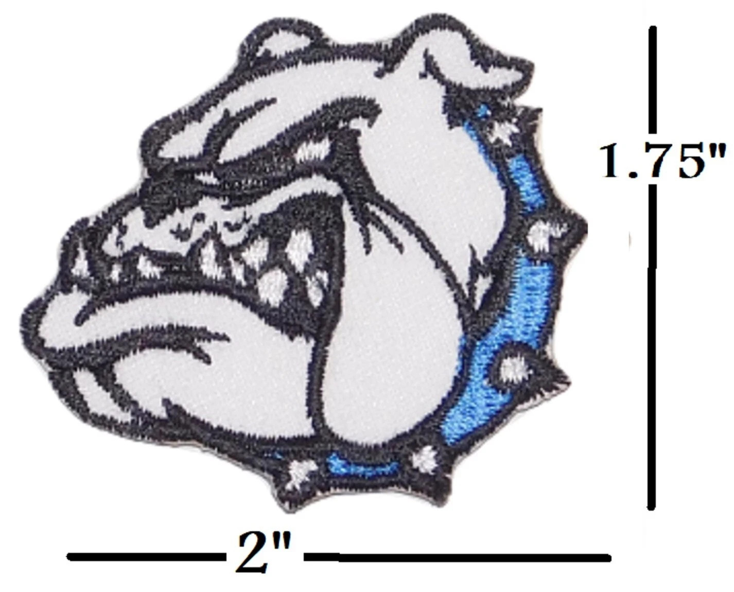 SBD1 BLUE Bulldog iron-on Patches embroidered Applique English Dog Canine Craft