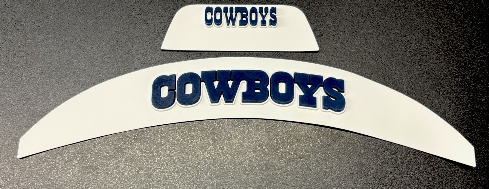 3D Bumpers - Cowboys Flex Set For Full Size Football Helmet