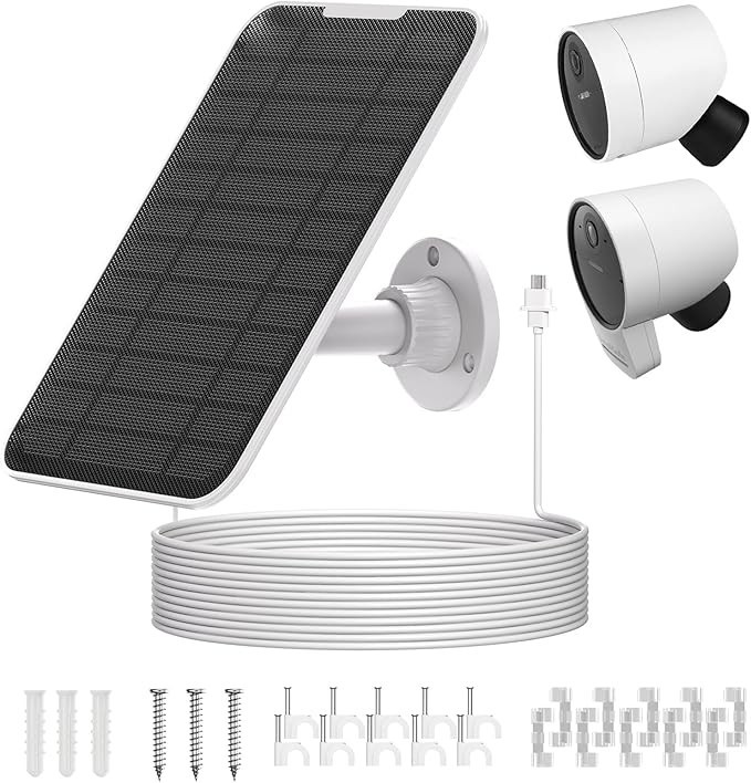 Solar Panel Compatible with SimpliSafe Outdoor Security Camera, Waterproof 4W