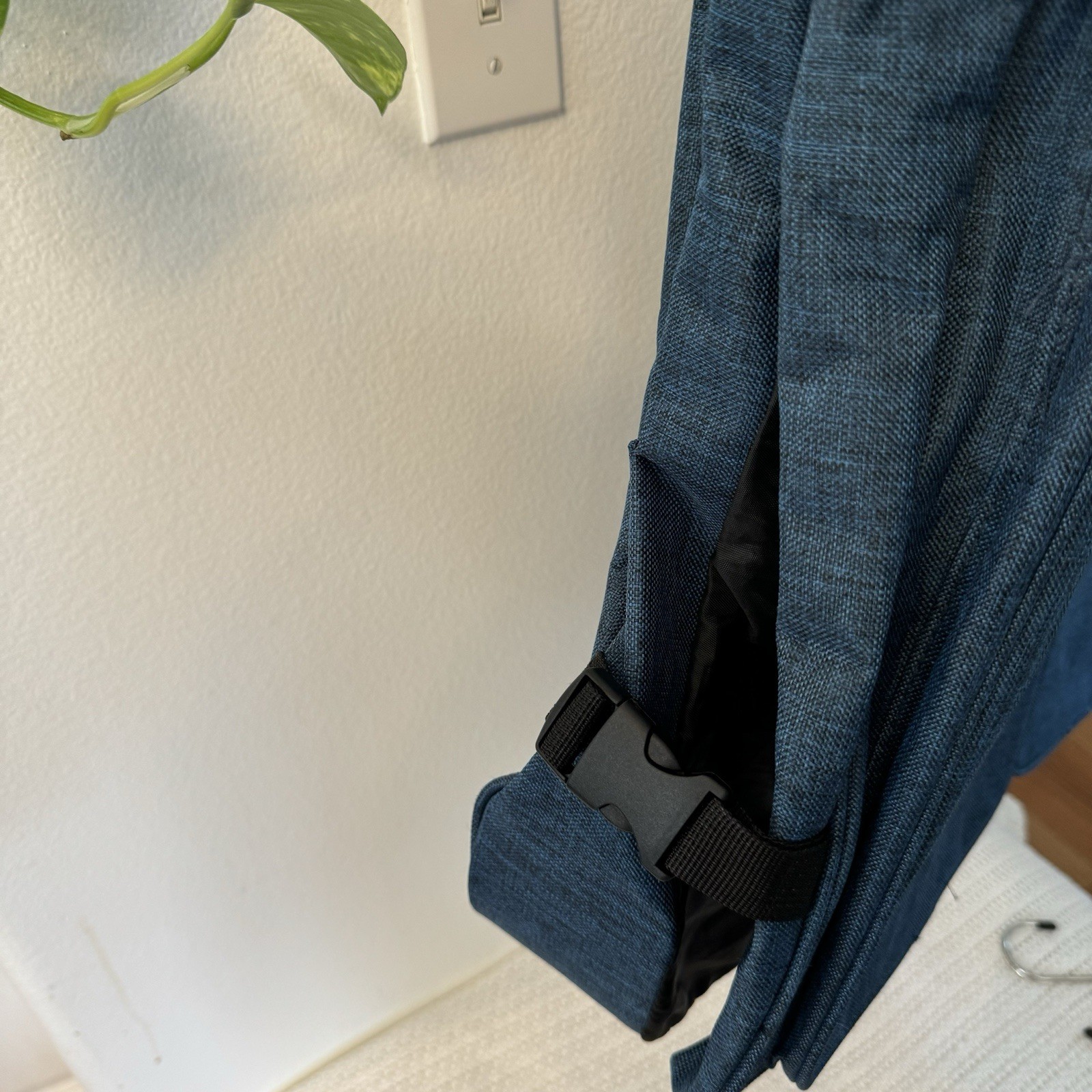 Prestige Foldable Garment Blue Bag with Multiple Zipper Pockets.