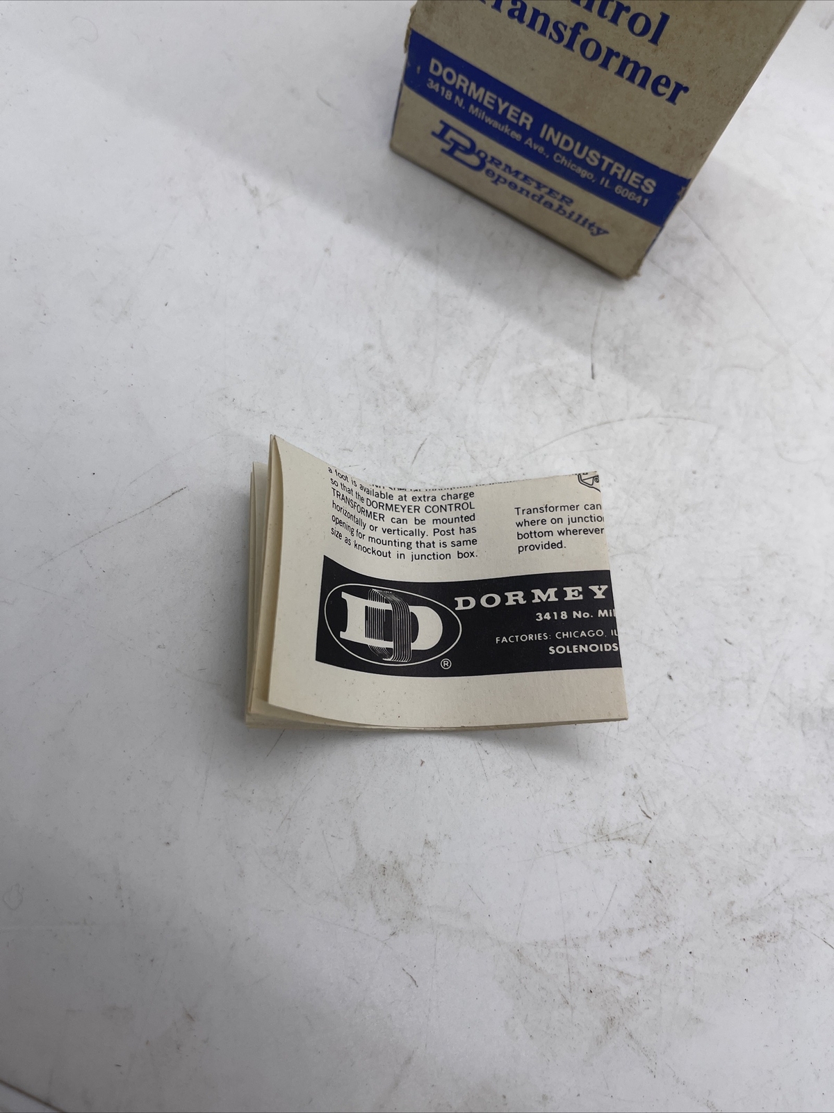 Dormeyer Universal Mount Control Transformer 4X744 120VAC 20VA