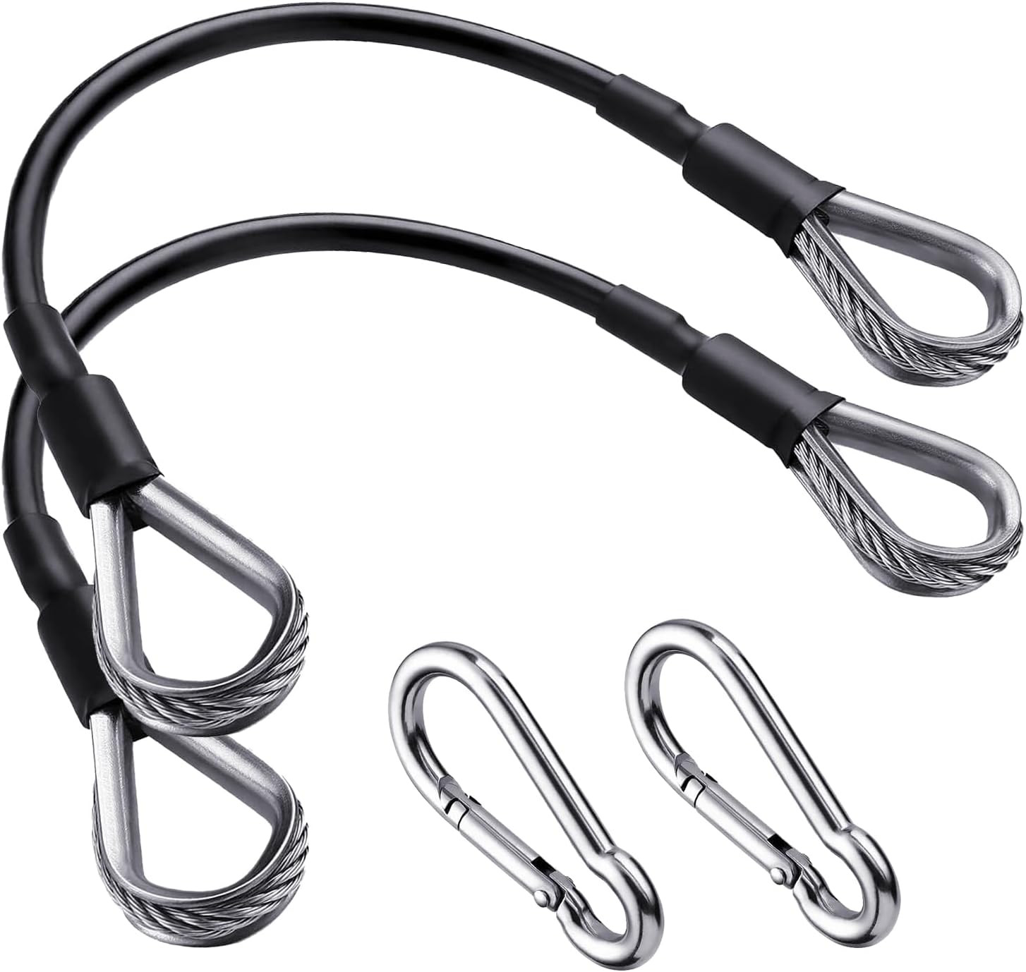 2PCS Gym Extension Cable, 10/20/29.5/39In Cable Machine Attachment | Heavy-Duty