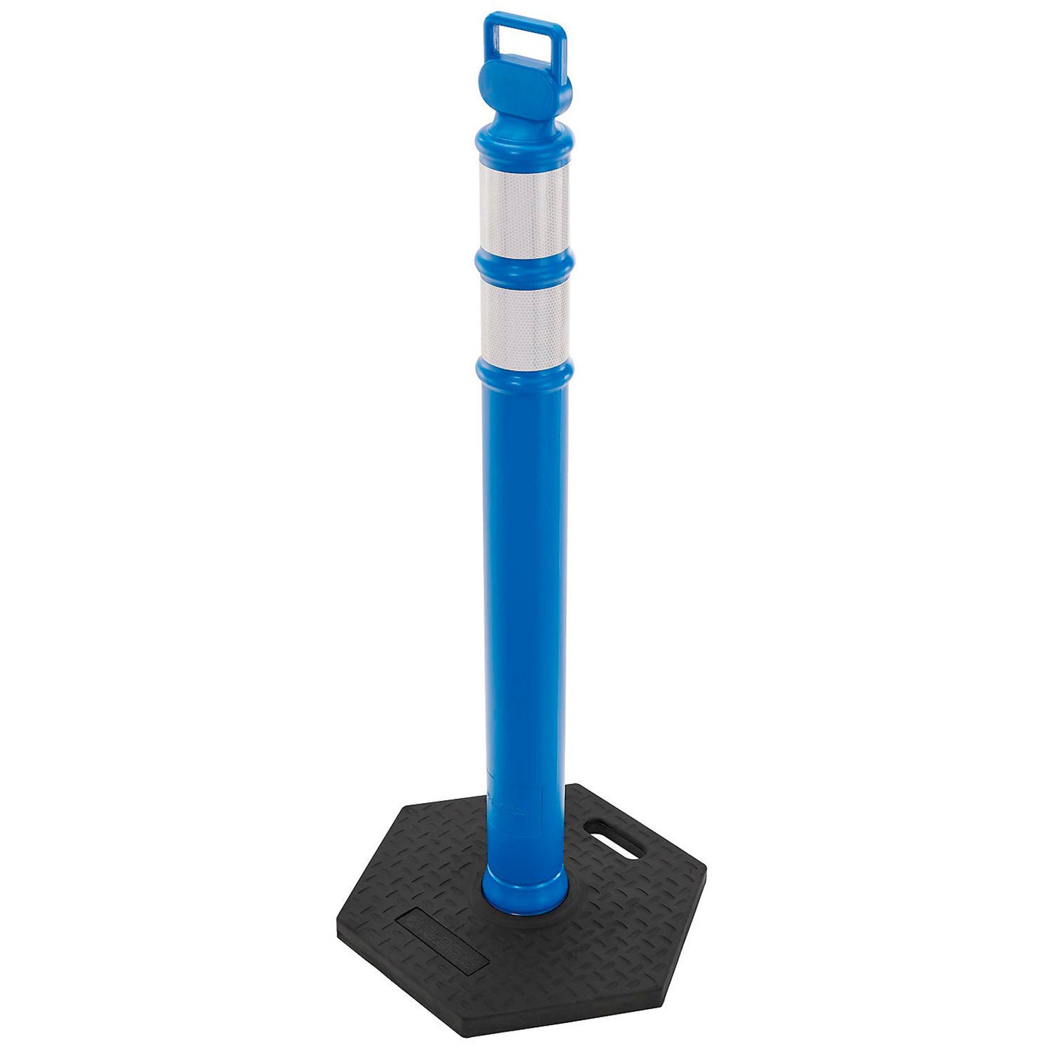 Global Industrial Portable Reflective Delineator Post with Hexagonal Base 49"H
