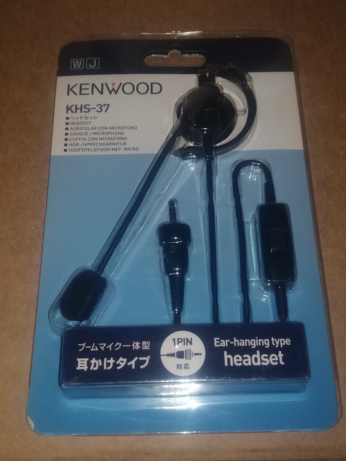 Kenwood KHS-37 Single Ear Hanging Headset with Boom Microphone